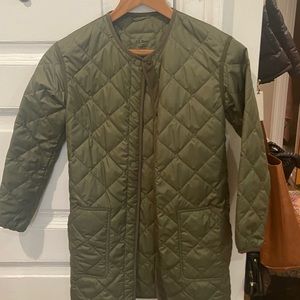 Olive green quilted jacket